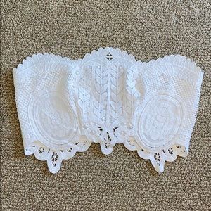White Crochet Crop Top